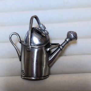 Silver Watering Can Brooch - Women's Jewelry